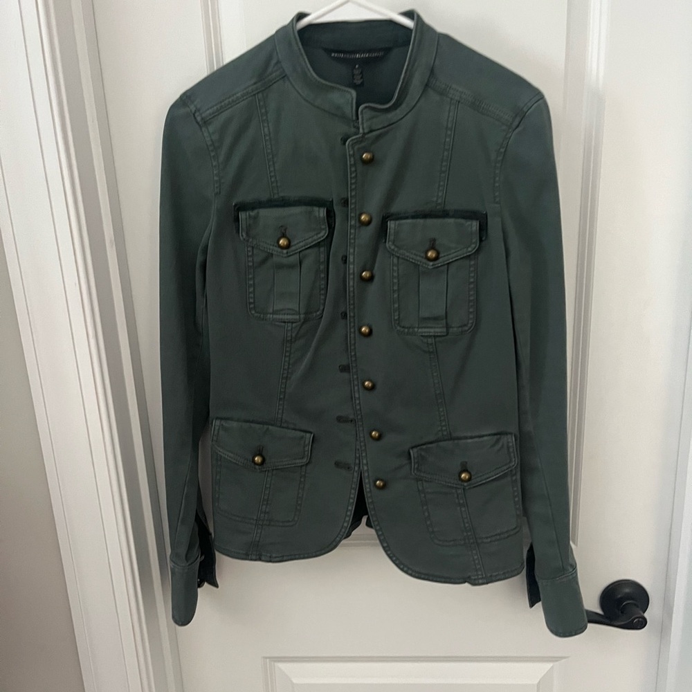 White House Black Market Olive Military Jacket